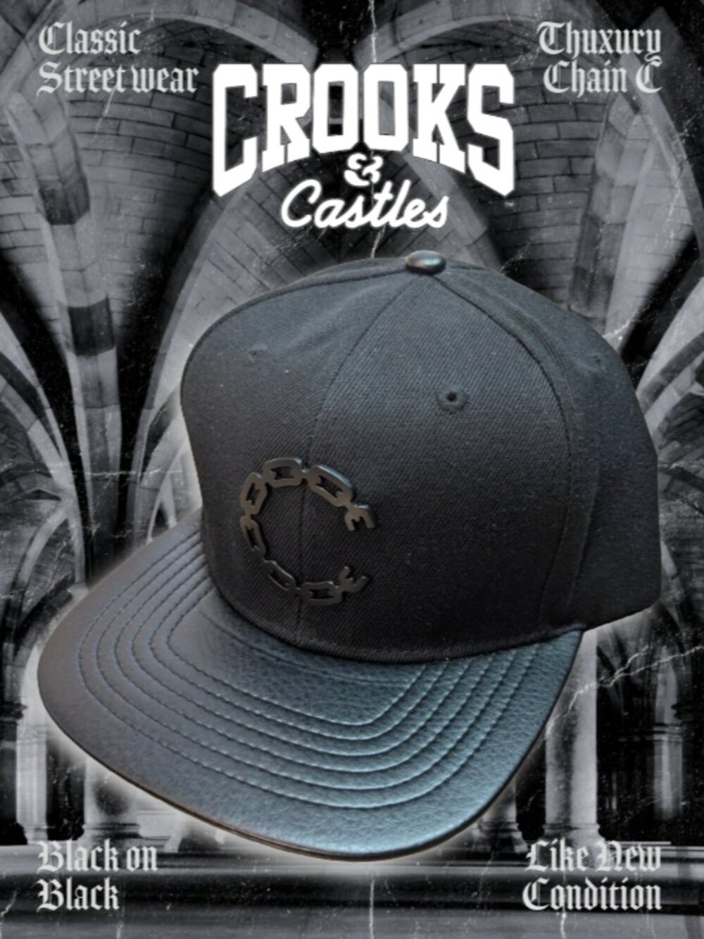 Crooks & Castles Thuxury Chain C Black Strapback